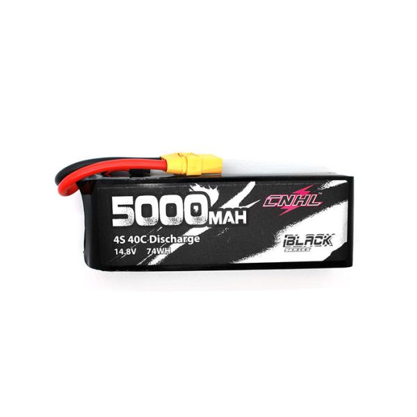 CNHL Black Series 5000mAh 14.8V 4S 40C Lipo Battery with XT90 Plug